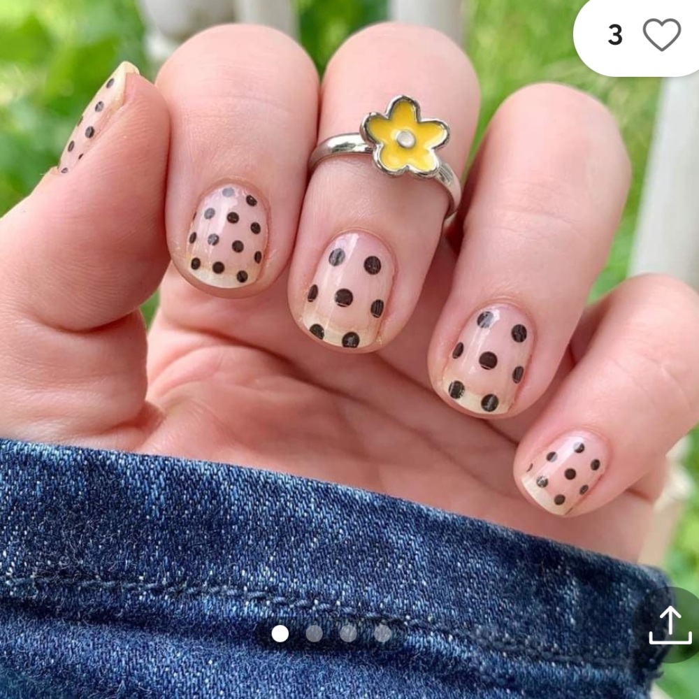 *Retired* Color Street: Polka Dot-Com | Spots Clear Overlay Black Party Nail Art